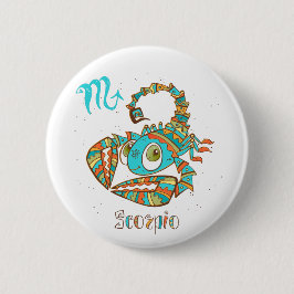 Sweet Scorpio Scorpion Ronde Button 5,7 Cm
