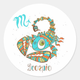 Sweet Scorpio Scorpion Ronde Sticker