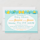 Sweet Scrapbook Boy Baby shower Uitnodiging (Voorkant)