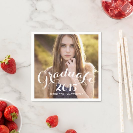 Sweet Script | 2015 Afstuderen-fotopapier Napkins Servetten (Insitu)