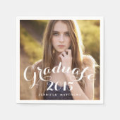 Sweet Script | 2015 Afstuderen-fotopapier Napkins Servetten (Voorkant)