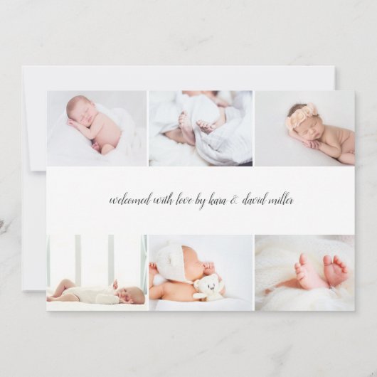 Sweet Script | Aankondiging van de geboorte van ee (Achterkant)