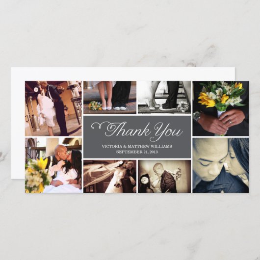 SWEET SCRIPT COLLAGE | BRUILOFT BEDANKT KAART (Voorkant / Achterkant)