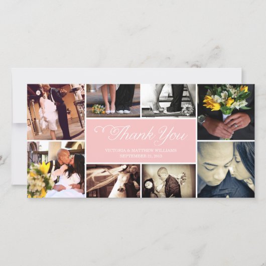 SWEET SCRIPT COLLAGE | BRUILOFT BEDANKT KAART (Voorkant)