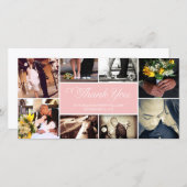 SWEET SCRIPT COLLAGE | BRUILOFT BEDANKT KAART (Voorkant / Achterkant)