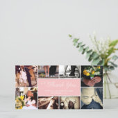 SWEET SCRIPT COLLAGE | BRUILOFT BEDANKT KAART (Staand voorkant)