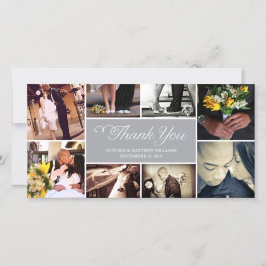 SWEET SCRIPT COLLAGE | BRUILOFT BEDANKT KAART (Voorkant)