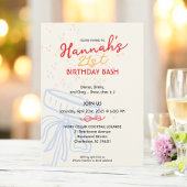 Sweet Script Coquette Bow 21ste Verjaardagsfeest Kaart