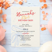 Sweet Script Coquette Bow 21ste Verjaardagsfeest Kaart