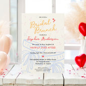 Sweet Script Coquette Bow Vrijgezellenfeest Brunch Kaart