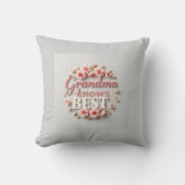 Sweet Script Grandma Pink Flowers Kussen (Voorkant)
