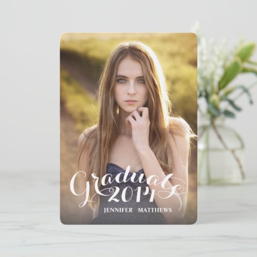 Sweet Script | Oproep van de GraduPartij Kaart (Staand voorkant)