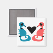 Sweet Seahorse love Magneet (Voorkant / Achterkant)