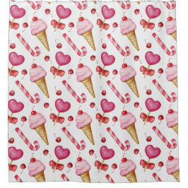 Sweet seamless pattern douchegordijn