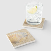 Sweet Seashell Stenen Onderzetter (Zijkant)