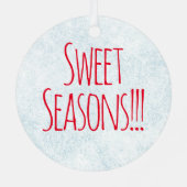 Sweet Seasons Peppermint Narwhal Metalen Ornament (Achterkant)