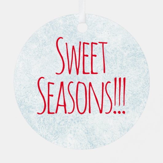 Sweet Seasons Peppermint Narwhal Metalen Ornament (Achterkant)