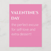 Sweet Self-Love Roze Valentijnsdag Briefkaart (Voorkant)
