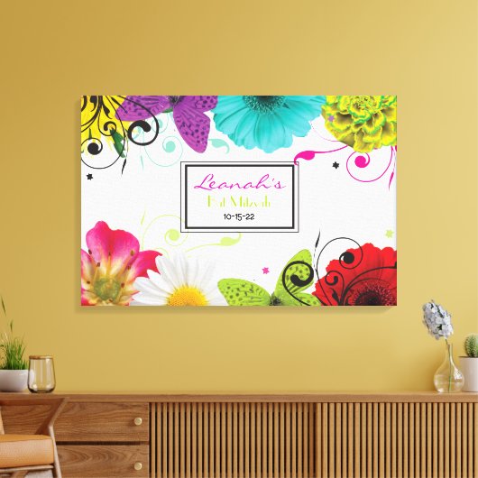 SWEET SENCES Bat Mitzvah Inlogbord Canvas Afdruk (Insitu (Woonkamer))