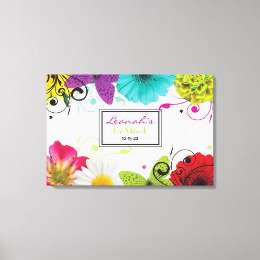 SWEET SENCES Bat Mitzvah Inlogbord Canvas Afdruk (Voorkant)