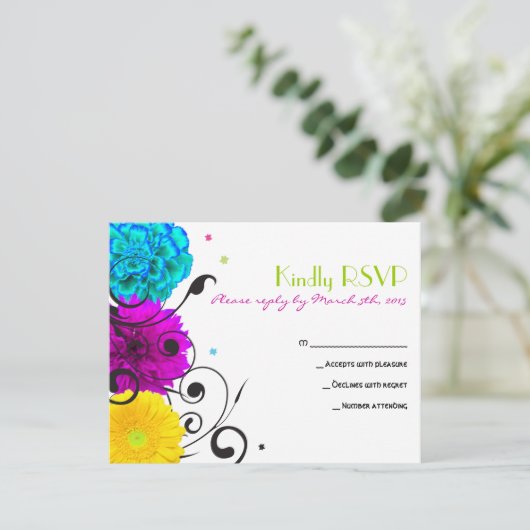 SWEET SENCES Bat Mitzvah Reply Kaart (Staand voorkant)