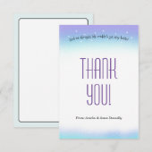 Sweet Sentiment Baby shower Bedankt Card (Voorkant / Achterkant)