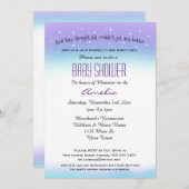 Sweet Sentiment Baby shower Invitation Kaart (Voorkant / Achterkant)