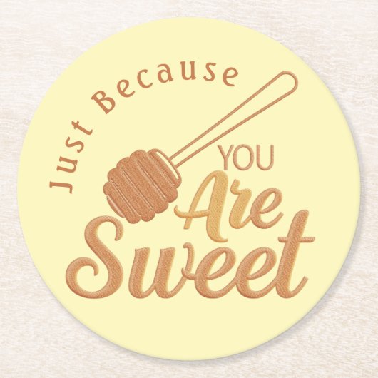 Sweet Sentiment Coaster for Rustic Guests Ronde Kartonnen Onderzetter (Voorkant)