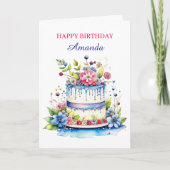 Sweet Sentimental Gepersonaliseerde Verjaardag voo Kaart (Voorkant)