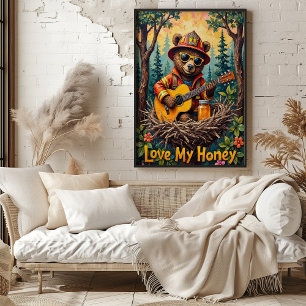 Sweet Serenade: Beer van de Honingpot Poster