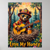 Sweet Serenade: Beer van de Honingpot Poster (Voorkant)