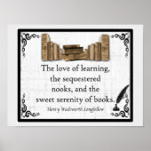 Sweet Serenity of Books - Longmede Quote Poster (Voorkant)
