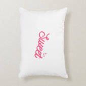 “Sweet Serenity: White Decorative Pillow” Accent Kussen (Voorkant(Verticaal))