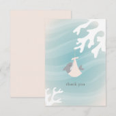 Sweet Shark Baby Bedankkaart (Voorkant / Achterkant)