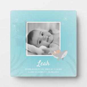 Sweet Shark Baby Foto Easel Plaque Fotoplaat