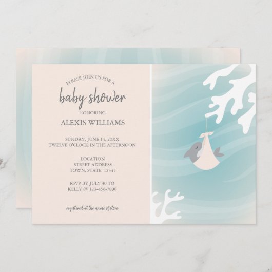 Sweet Shark Baby Kaart (Voorkant / Achterkant)