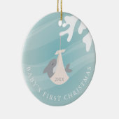 Sweet Shark Baby Keramisch Ornament (Rechts)