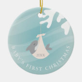 Sweet Shark Baby Keramisch Ornament (Voorkant)