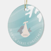 Sweet Shark Baby Keramisch Ornament (Links)
