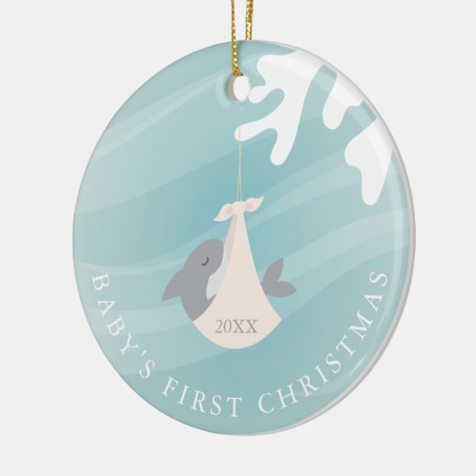 Sweet Shark Baby Keramisch Ornament (Links)