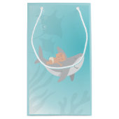 Sweet Shark Baby shower geschenktas Klein Cadeauzakje (Achterkant)