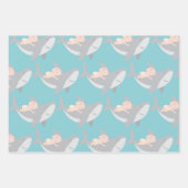 Sweet Shark Baby shower inpakpapier Bladset (Voorkant)