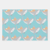 Sweet Shark Baby shower inpakpapier Bladset (Voorkant)