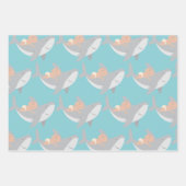 Sweet Shark Baby shower inpakpapier Bladset Vel (Voorkant)