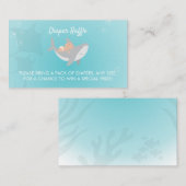 Sweet Shark Baby shower Luier Raffle Informatiekaartje (Voorkant / Achterkant)