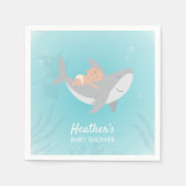 Sweet Shark Baby shower Papier Servet (Voorkant)