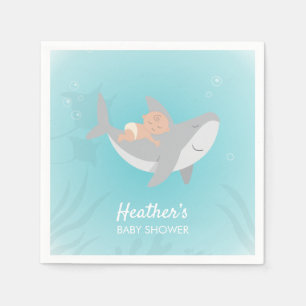 Sweet Shark Baby shower Papier Servet