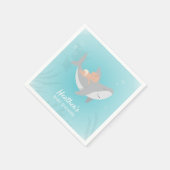 Sweet Shark Baby shower Papier Servet (Hoek)