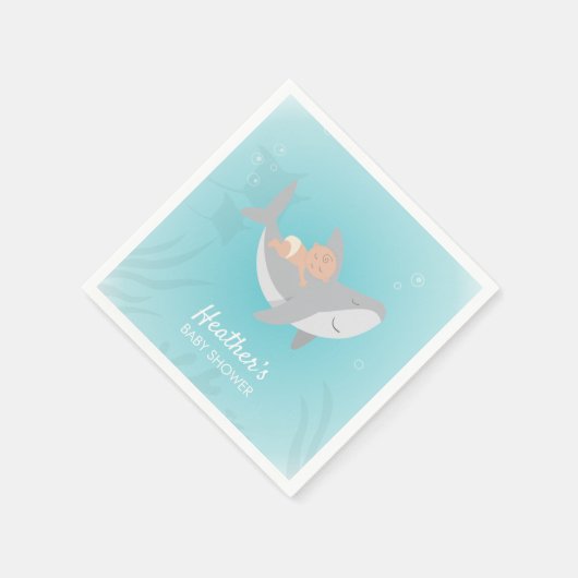 Sweet Shark Baby shower Papier Servet (Hoek)
