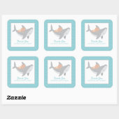 Sweet Shark Baby shower Square Sticker (Vel)